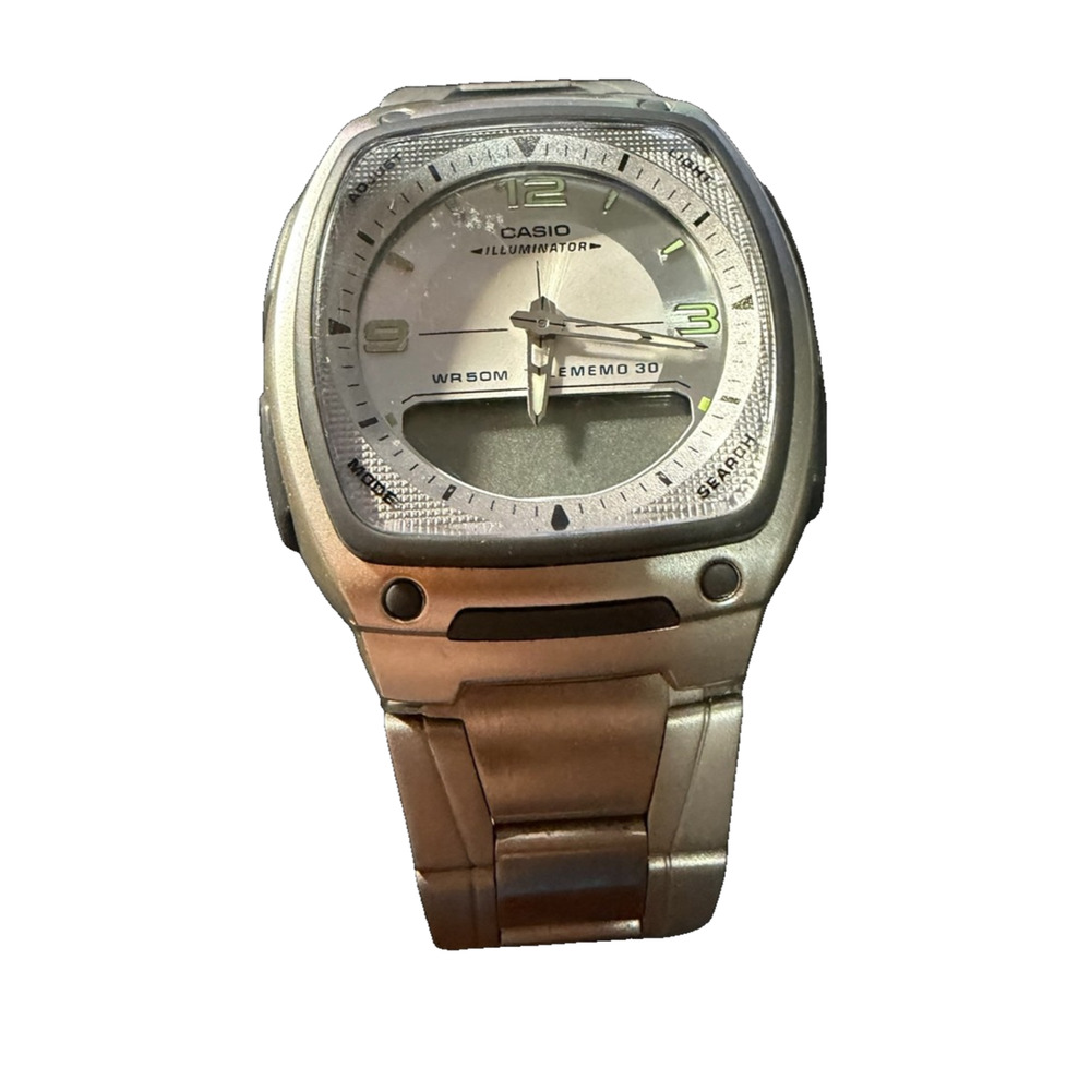 Casio Telememo 30 AW-61 Illuminator Analog Digital Quartz Watch WR 50M